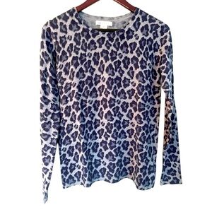 Liz Claiborne•Blue Animal Print Sweater